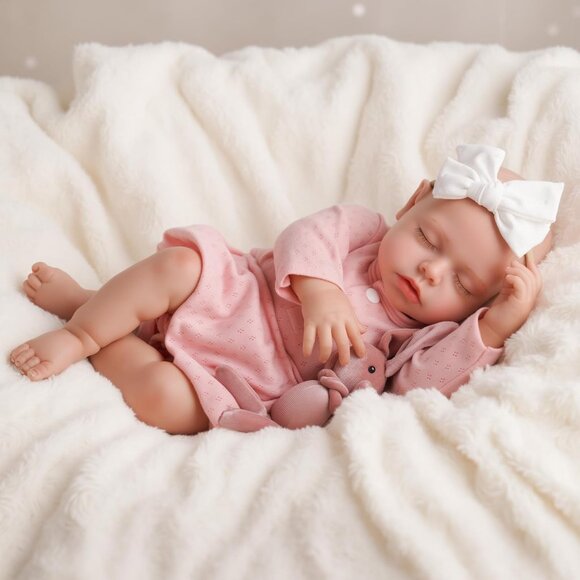 20 Inch Lifelike Realistic Baby Doll Soft Vinyl cloth body Newborn Dolls Girl - Picture 1 of 8